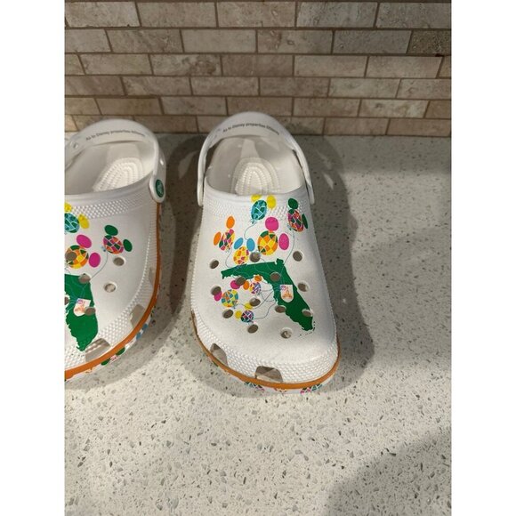 DISNEY PARKS CROCS Clogs Adult 50th Anniversary Vault Balloons Florida M7 W9 - Picture 6 of 6